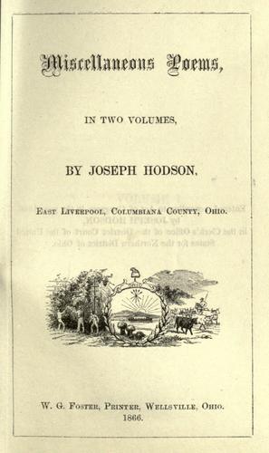 Miscellaneous poems