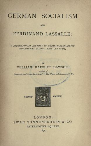 German socialism and Ferdinand Lassalle.