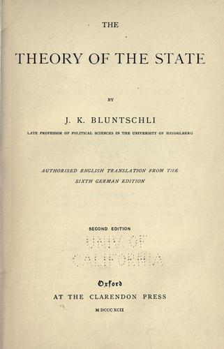 The theory of state