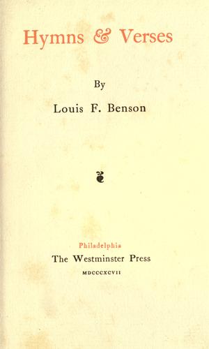 Hymns and verses