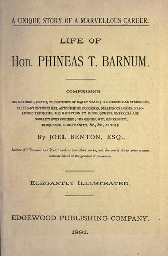 Life of Hon. Phineas T. Barnum.
