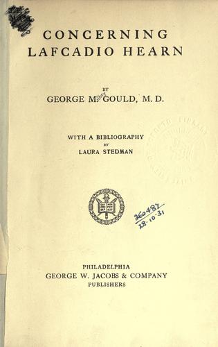 Concerning Lafcadio Hearn