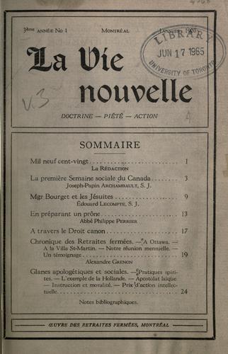 La Vie nouvelle