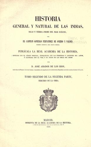Historia general y natural de las Indias