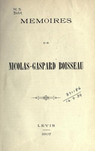 Mémoires.