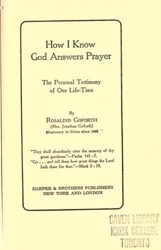 How I know God answers prayers
