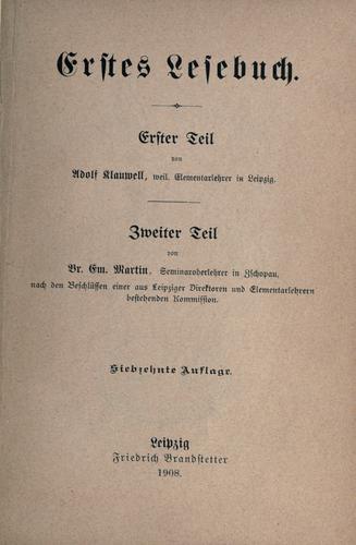 Erstes Lesebuch
