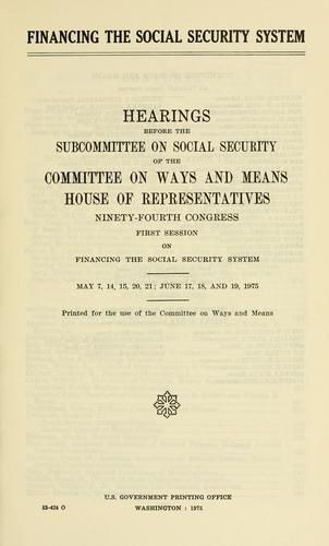 Financing the social security system