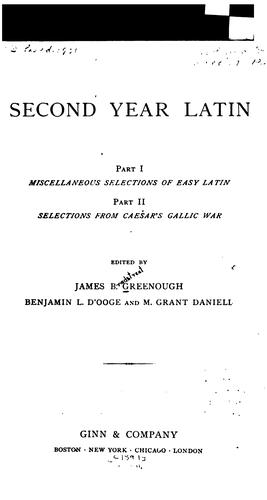Second year Latin