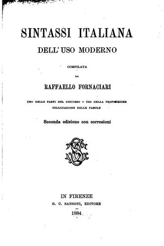 Sintassi italiana dell'uso moderno