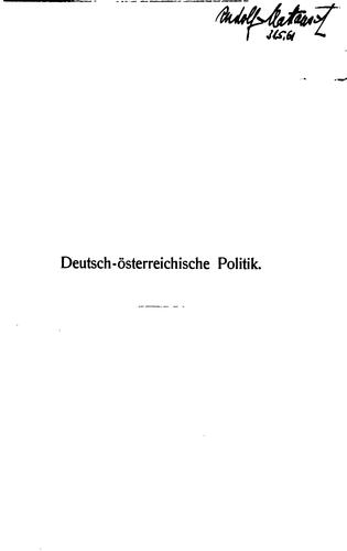 Deutsch-österreichische Politik