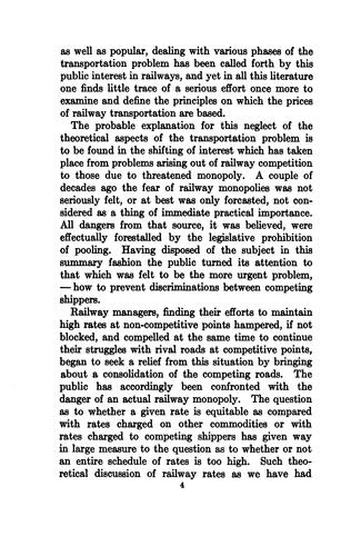 Railway rate theories of the Interstate commerce commission