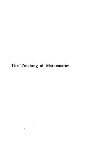The teaching of mathematics