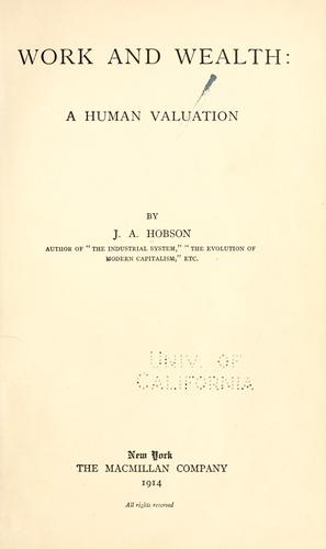 Work and wealth