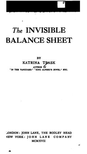 The invisible balance sheet