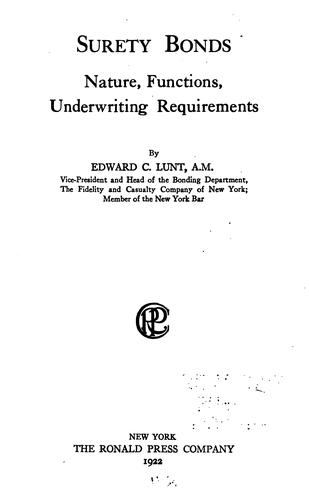 Surety bonds