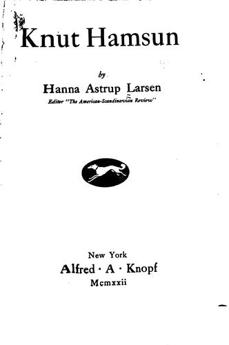 Knut Hamsun