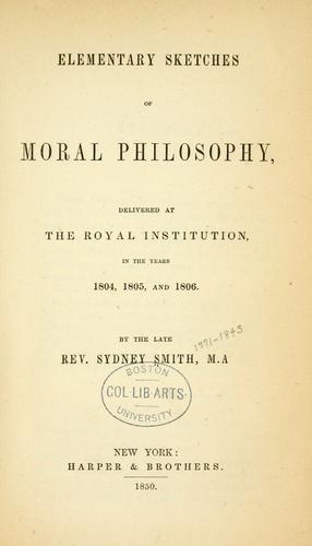 Elementary sketches of moral philosophy