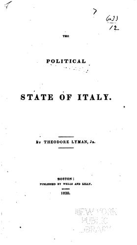 The political state of Italy.