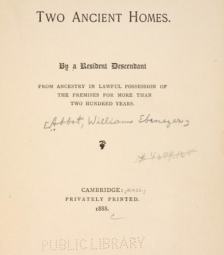 Two ancient homes