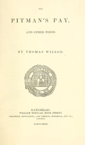 The pitman's pay