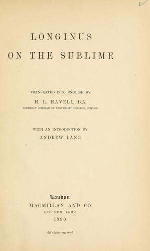 On the sublime.