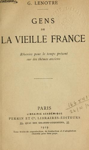 Gens de la vieille France