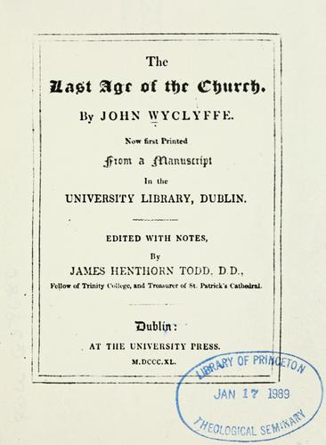 The  last age of the Church