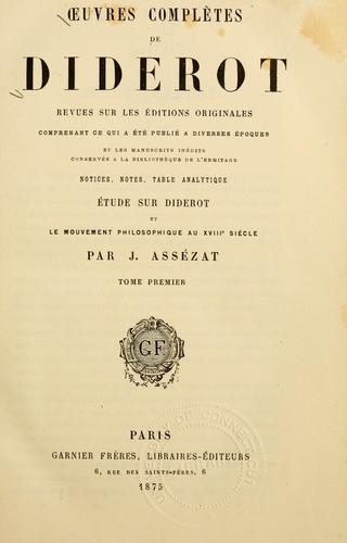 Oeuvres compl©Łetes de Diderot
