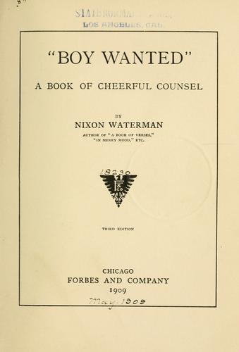 "Boy wanted"