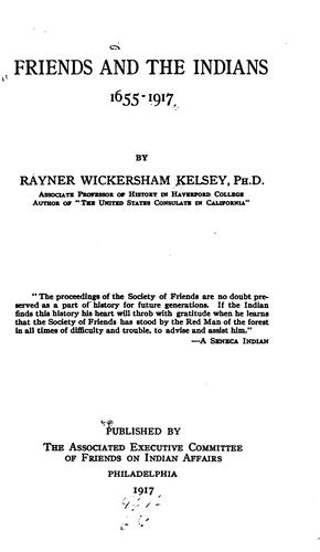 Friends and the Indians, 1655-1917