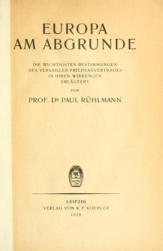 Europa am Abgrunde