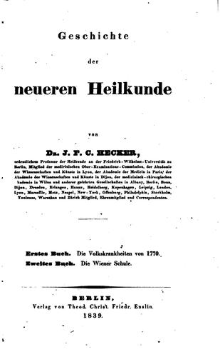 Geschichte der neueren Heilkunde
