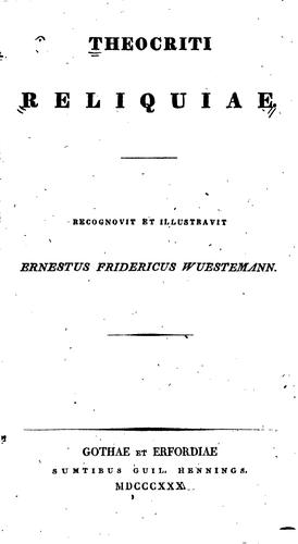 Theocriti Reliquiae