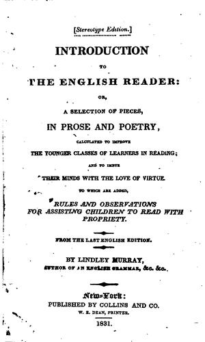 Introduction to the English reader