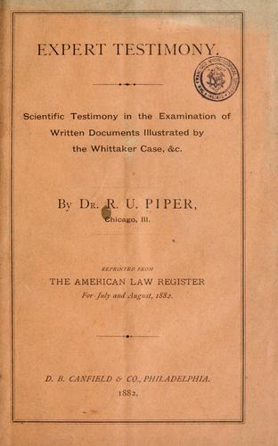 Expert testimony