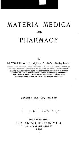 Materia medica and pharmacy