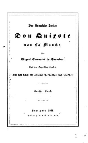 Der sinnreiche Junker Don Quixote von La Mancha