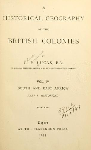 South and East Africa.