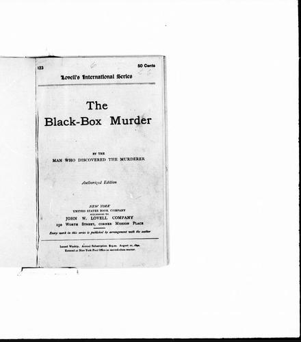 The black-box murder