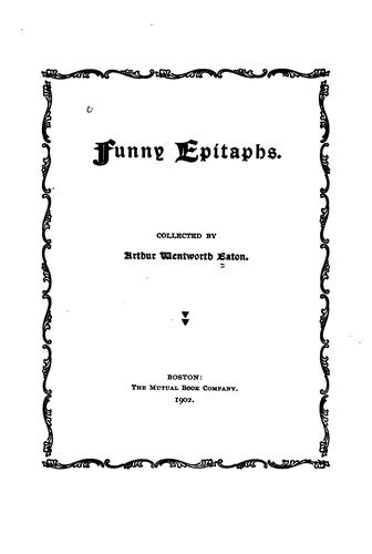 Funny Epitaphs