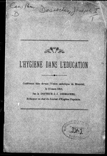 L' hygiène dans l'éducation