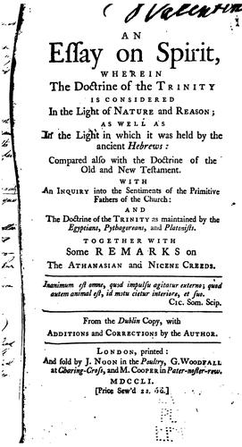 An essay on spirit