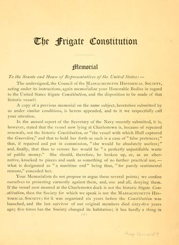 The frigate Constitution.