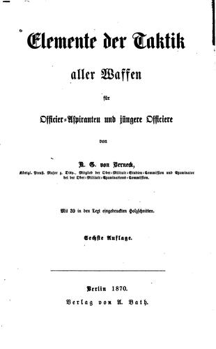 Elemente der Taktik aller Waffen für Officier-aspiranten und jüngere Officiere