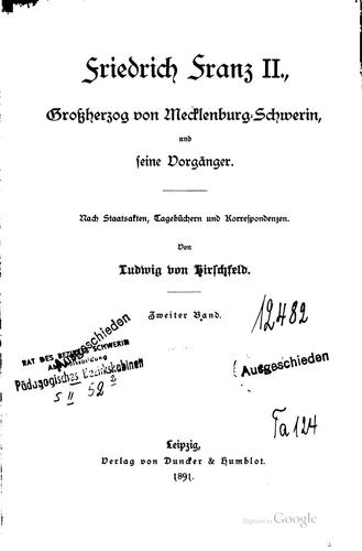 Friedrich Franz II., Grossherzog von Mecklenburg-schwerin, und seine ...