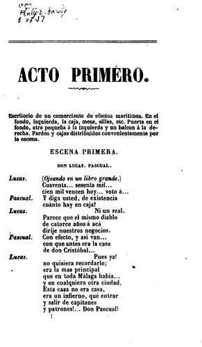 Honra y provecho: Comedia en tres actos y en verso