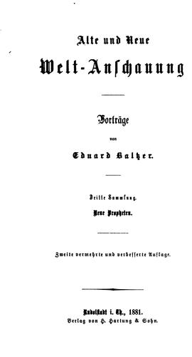 Neue Propheten: Lichtbilder aus dem Reformationszeitalter für die Gegenwart