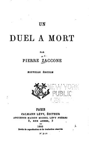 Un duel à mort