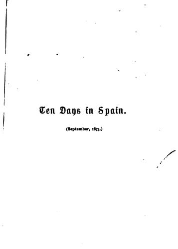 Ten Days in Spain